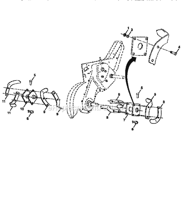 Page F Diagram and Parts List for 917293560  Craftsman Tiller