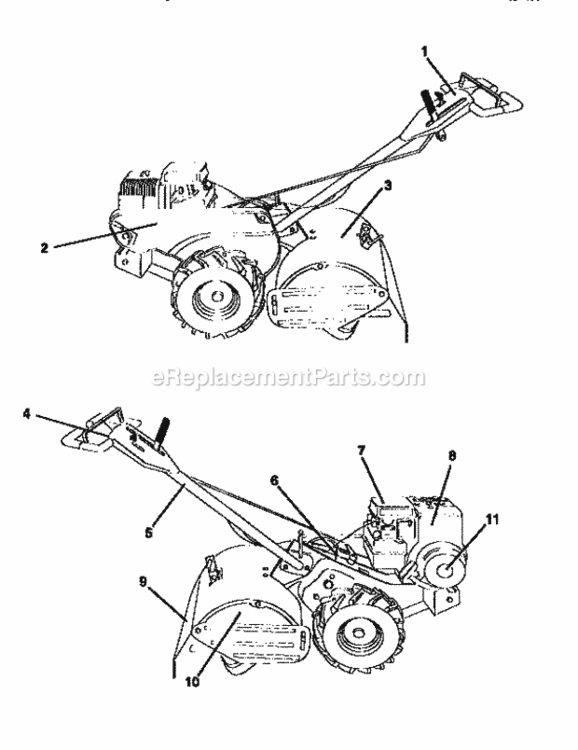 Page G Diagram and Parts List for 917293560  Craftsman Tiller