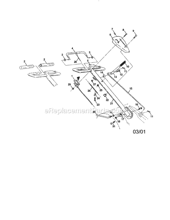 Page A Diagram and Parts List for 917293570  Craftsman Tiller