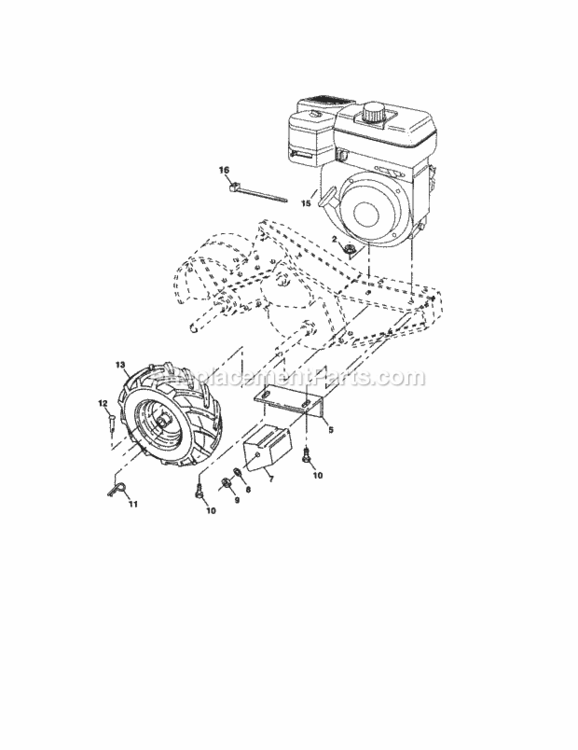 Page C Diagram and Parts List for 917293570  Craftsman Tiller