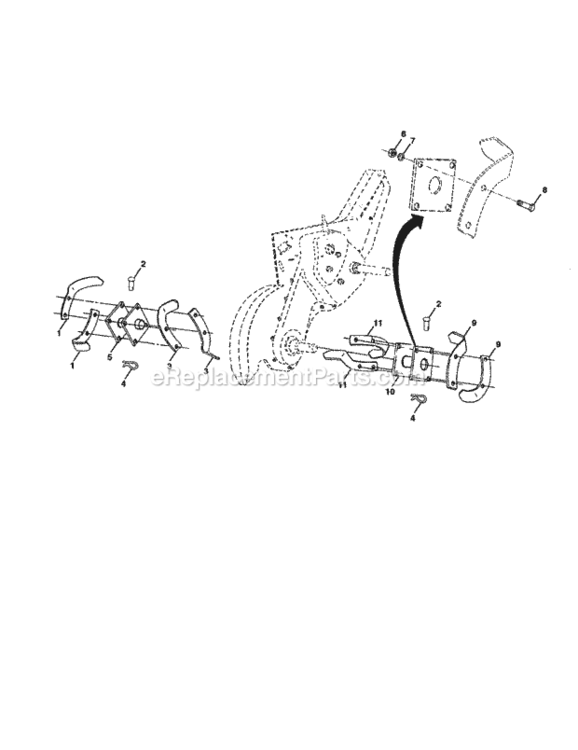 Page F Diagram and Parts List for 917293570  Craftsman Tiller