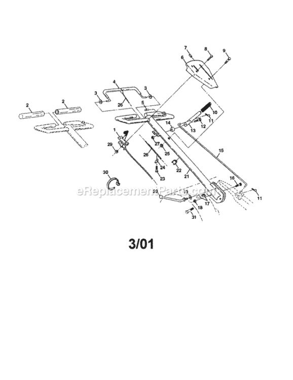 Page A Diagram and Parts List for 917293580  Craftsman Tiller