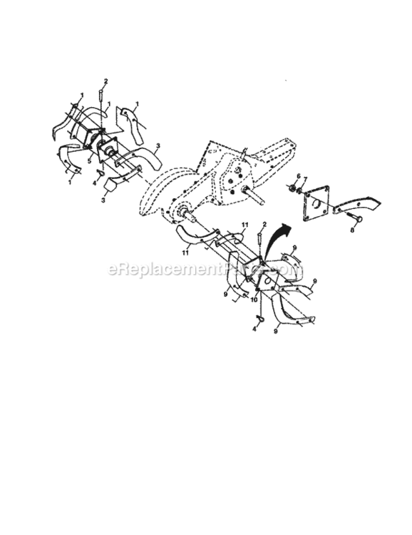 Page F Diagram and Parts List for 917293582  Craftsman Tiller