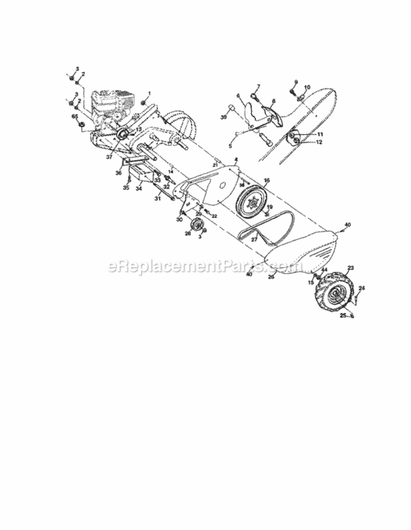 Page B Diagram and Parts List for 917293583  Craftsman Tiller