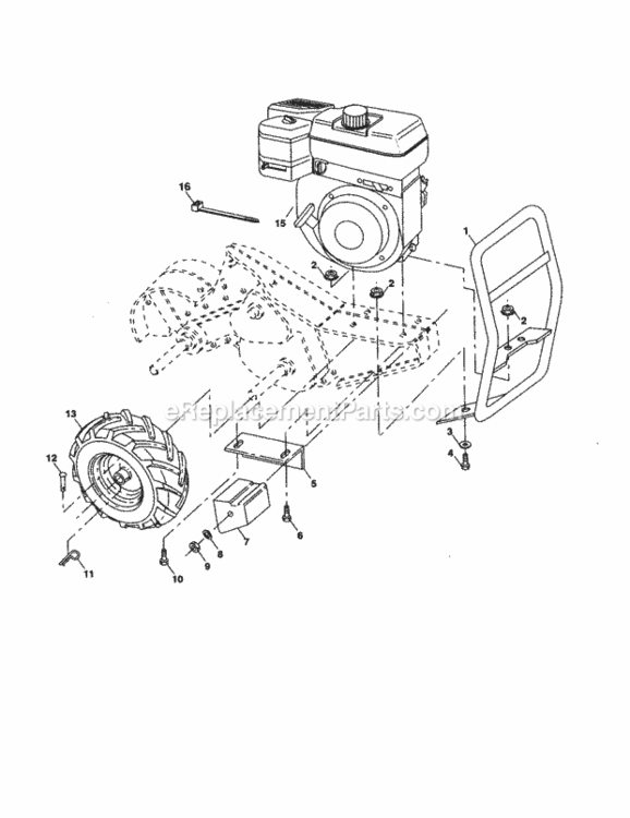 Page C Diagram and Parts List for 917293590  Craftsman Tiller