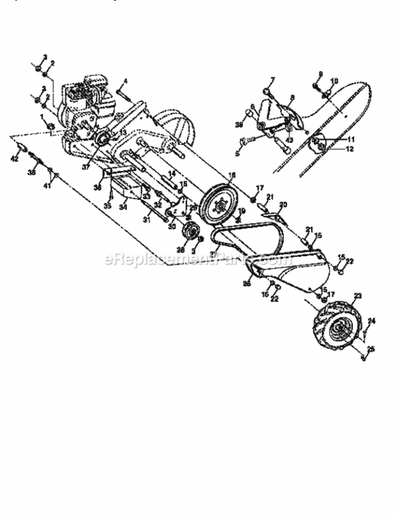 Page B Diagram and Parts List for 917293650  Craftsman Tiller