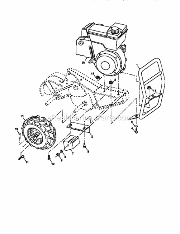 Page C Diagram and Parts List for 917293650  Craftsman Tiller