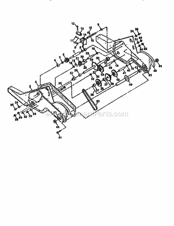 Page D Diagram and Parts List for 917293650  Craftsman Tiller