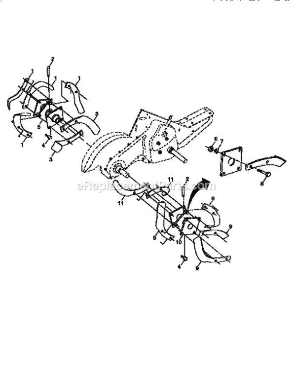 Page F Diagram and Parts List for 917293650  Craftsman Tiller