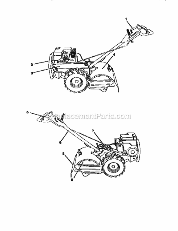 Page G Diagram and Parts List for 917293650  Craftsman Tiller