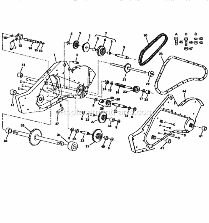 Page D Diagram and Parts List for 917293880  Craftsman Tiller