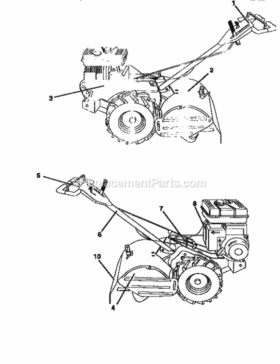 Page G Diagram and Parts List for 917293970  Craftsman Tiller