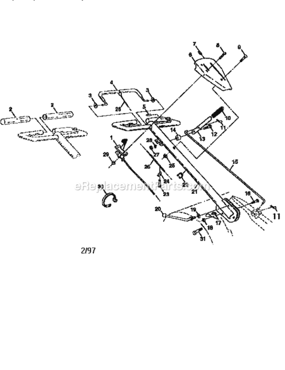 Page A Diagram and Parts List for 917293980  Craftsman Tiller