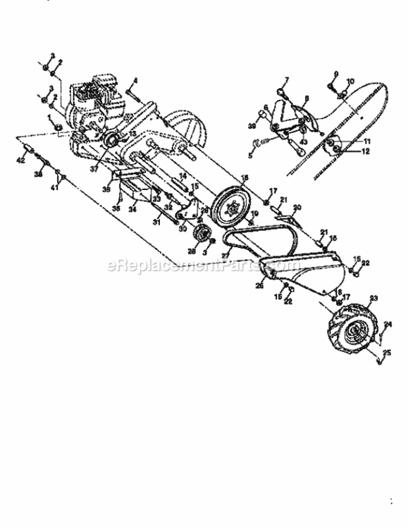 Page B Diagram and Parts List for 917293980  Craftsman Tiller