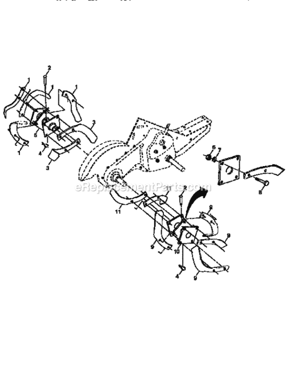Page F Diagram and Parts List for 917293980  Craftsman Tiller