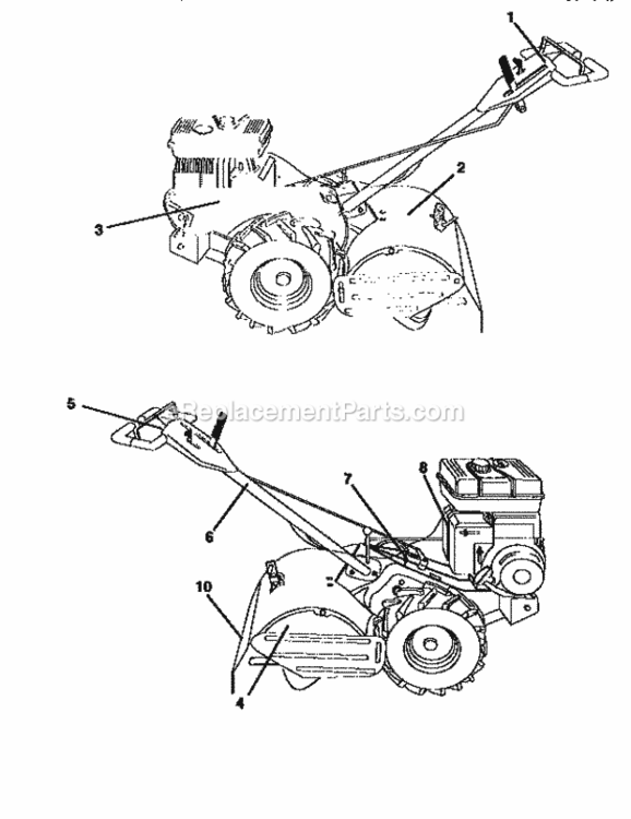 Page G Diagram and Parts List for 917293980  Craftsman Tiller