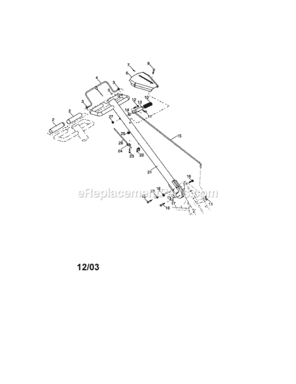 Page A Diagram and Parts List for 917294250  Craftsman Tiller