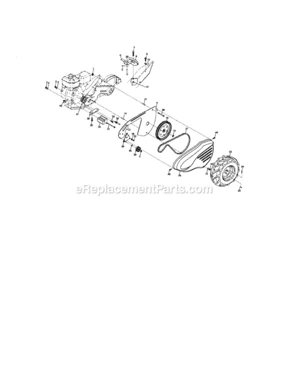 Page B Diagram and Parts List for 917294251  Craftsman Tiller