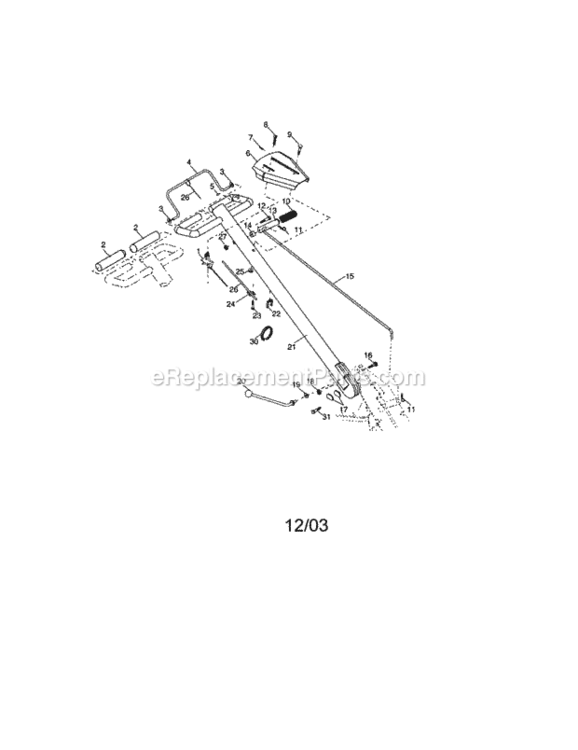 Page A Diagram and Parts List for 917294260  Craftsman Tiller