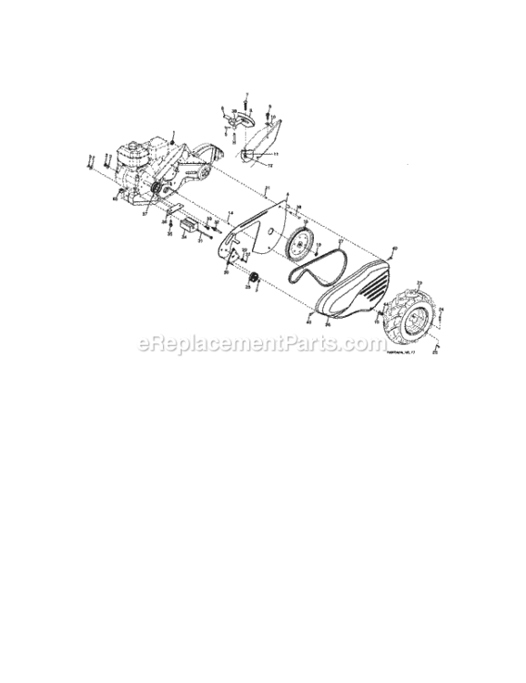 Page B Diagram and Parts List for 917294260  Craftsman Tiller