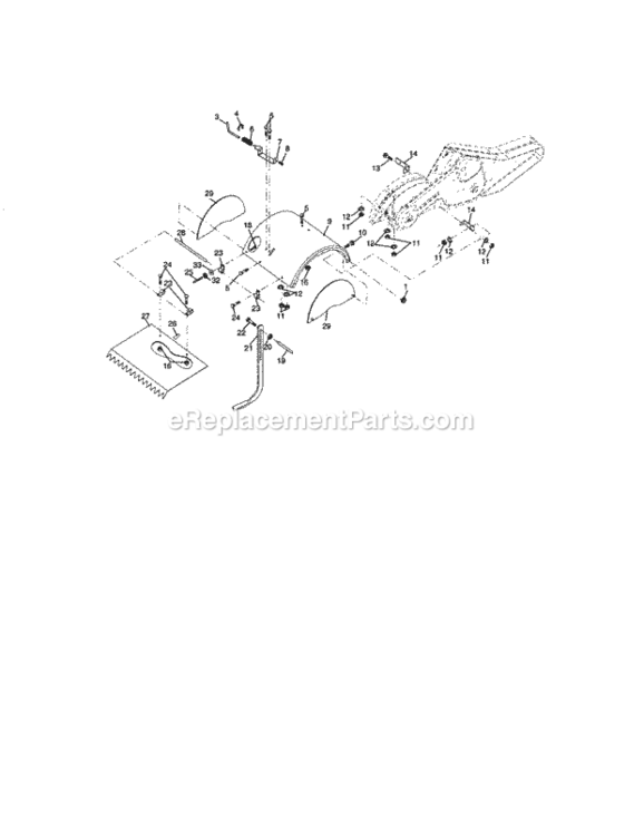 Page E Diagram and Parts List for 917294260  Craftsman Tiller