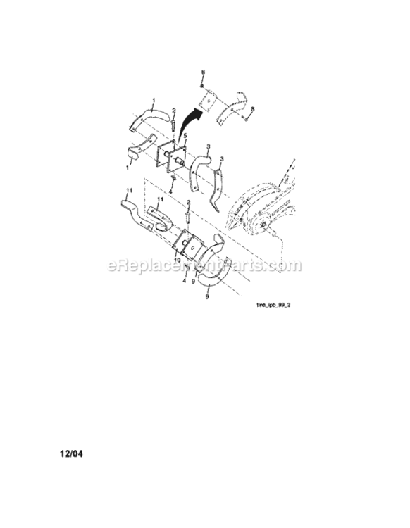 Page F Diagram and Parts List for 917294260  Craftsman Tiller