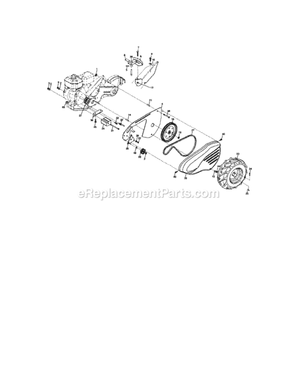 Page B Diagram and Parts List for 917294261  Craftsman Tiller
