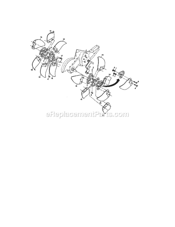 Page F Diagram and Parts List for 917294270  Craftsman Tiller