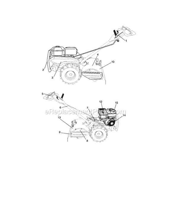 Page G Diagram and Parts List for 917294270  Craftsman Tiller