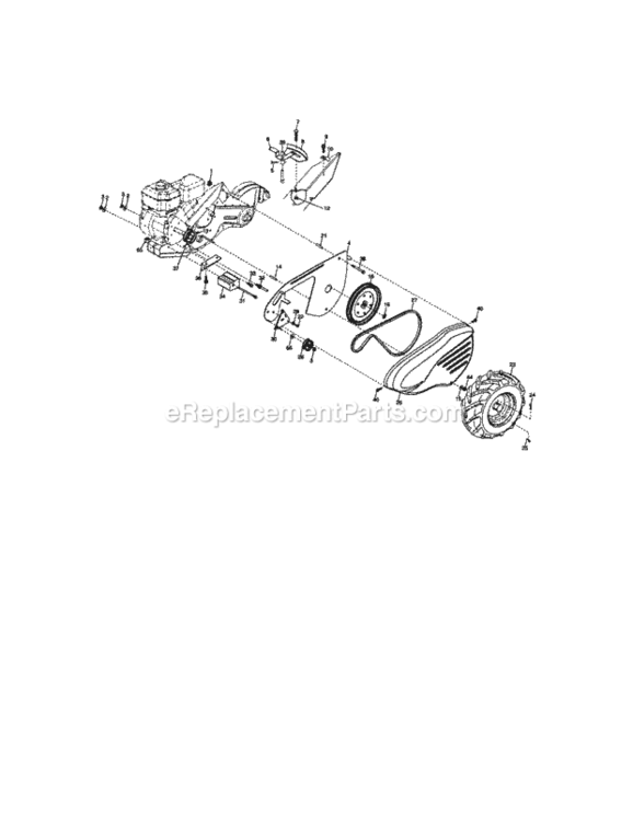 Page B Diagram and Parts List for 917294271  Craftsman Tiller