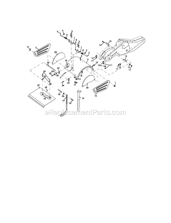 Page E Diagram and Parts List for 917294271  Craftsman Tiller
