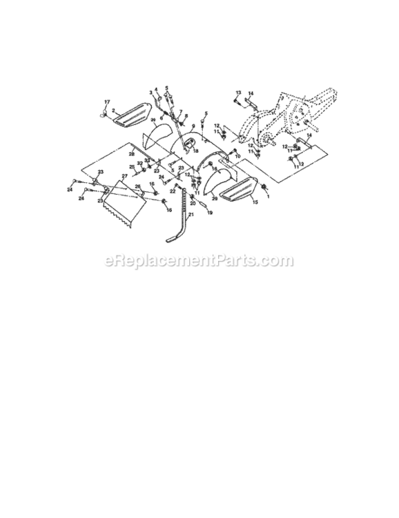 Page E Diagram and Parts List for 917294480  Craftsman Tiller