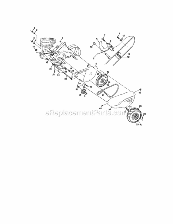 Page B Diagram and Parts List for 917294481  Craftsman Tiller