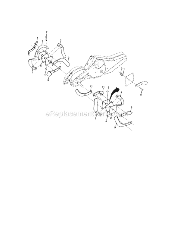 Page F Diagram and Parts List for 917294481  Craftsman Tiller