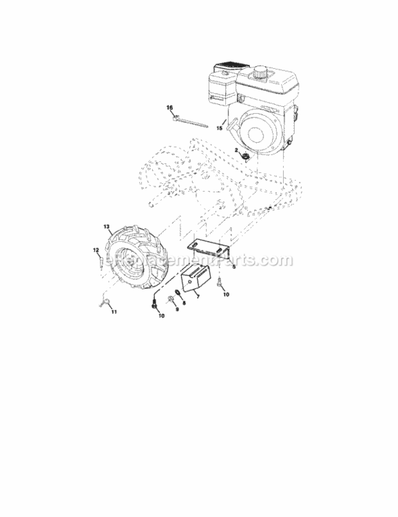 Page C Diagram and Parts List for 917294482  Craftsman Tiller