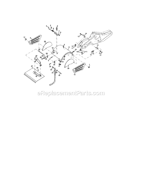 Page E Diagram and Parts List for 917294482  Craftsman Tiller