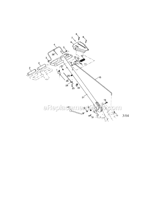 Page A Diagram and Parts List for 917294483  Craftsman Tiller