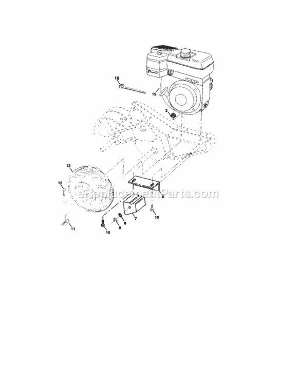 Page C Diagram and Parts List for 917294483  Craftsman Tiller