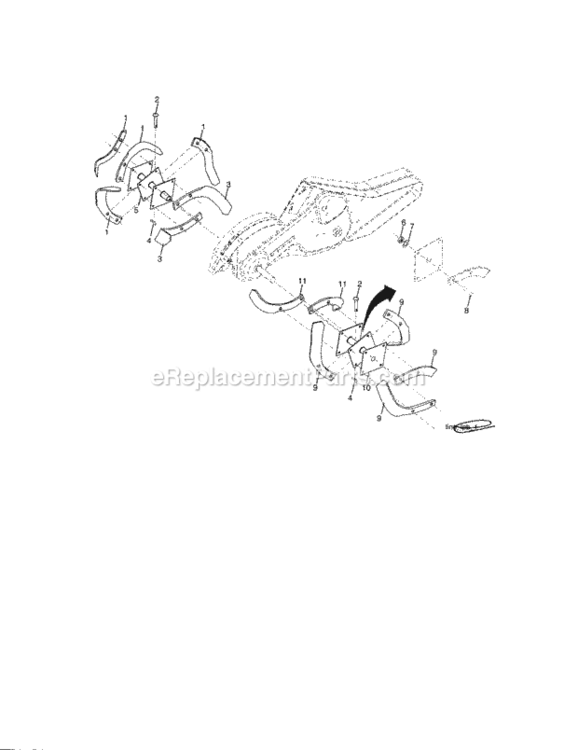Page F Diagram and Parts List for 917294483  Craftsman Tiller