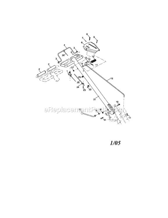 Page A Diagram and Parts List for 917294484  Craftsman Tiller