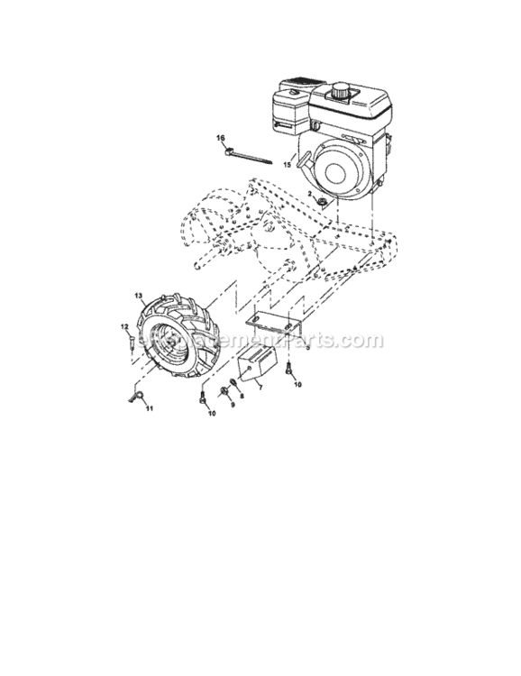 Page C Diagram and Parts List for 917294484  Craftsman Tiller
