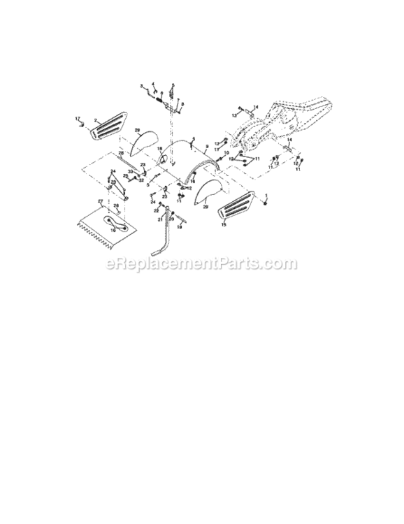 Page E Diagram and Parts List for 917294484  Craftsman Tiller