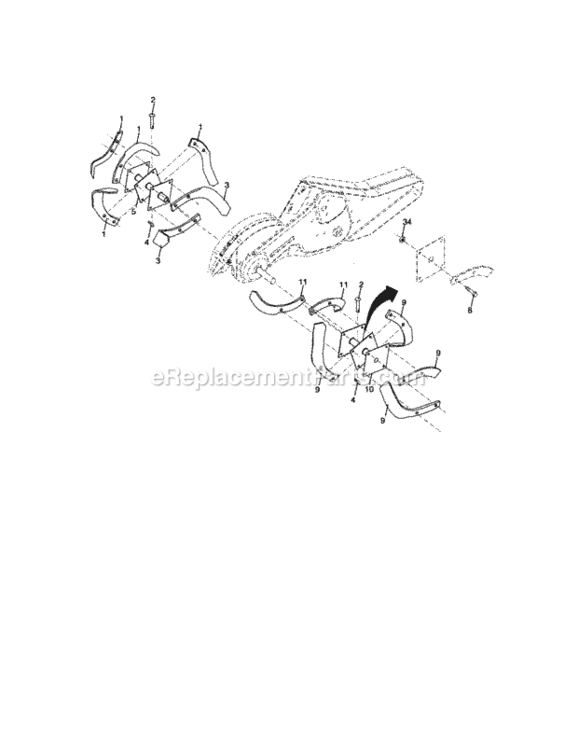 Page F Diagram and Parts List for 917294484  Craftsman Tiller