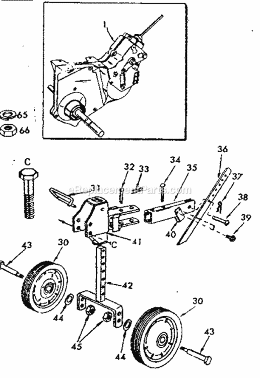 Page A Diagram and Parts List for 917294580  Craftsman Tiller