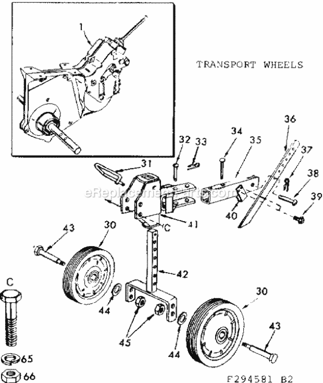 Page B Diagram and Parts List for 917294581  Craftsman Tiller