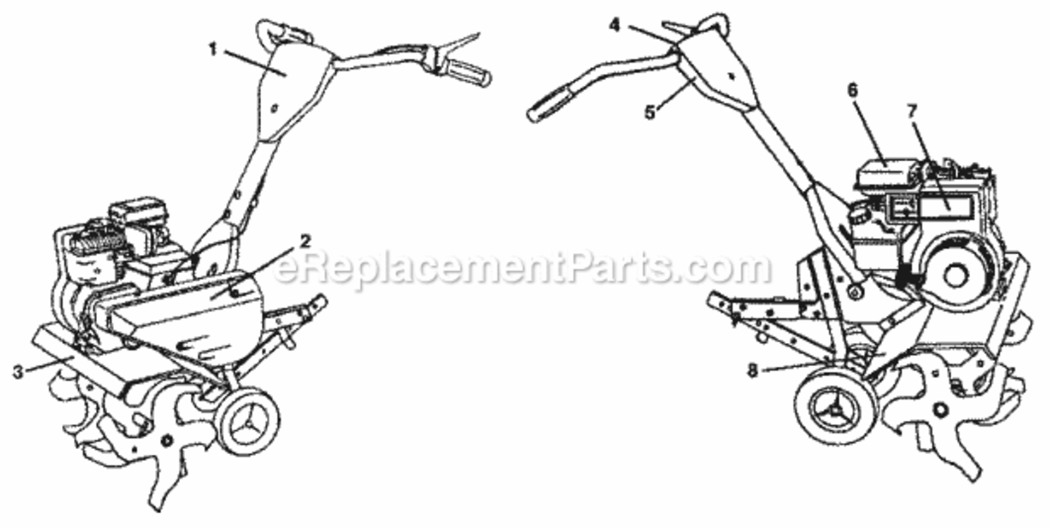 Page F Diagram and Parts List for 917295350  Craftsman Tiller