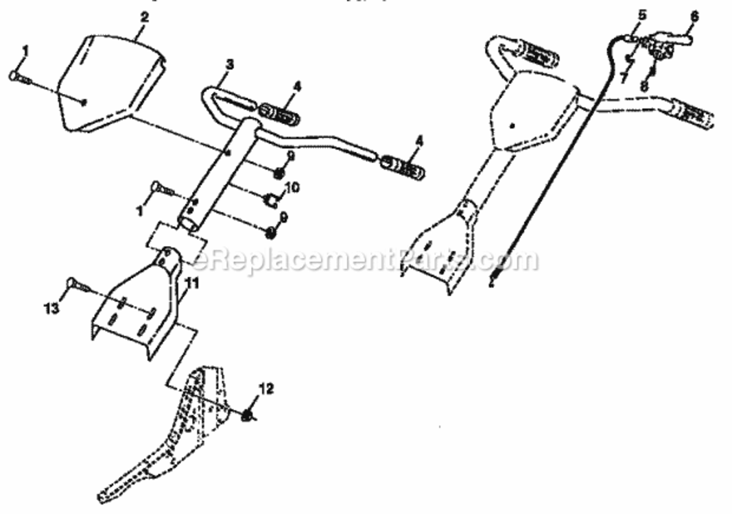Page A Diagram and Parts List for 917295351  Craftsman Tiller