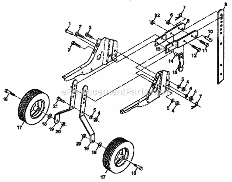 Page C Diagram and Parts List for 917295351  Craftsman Tiller