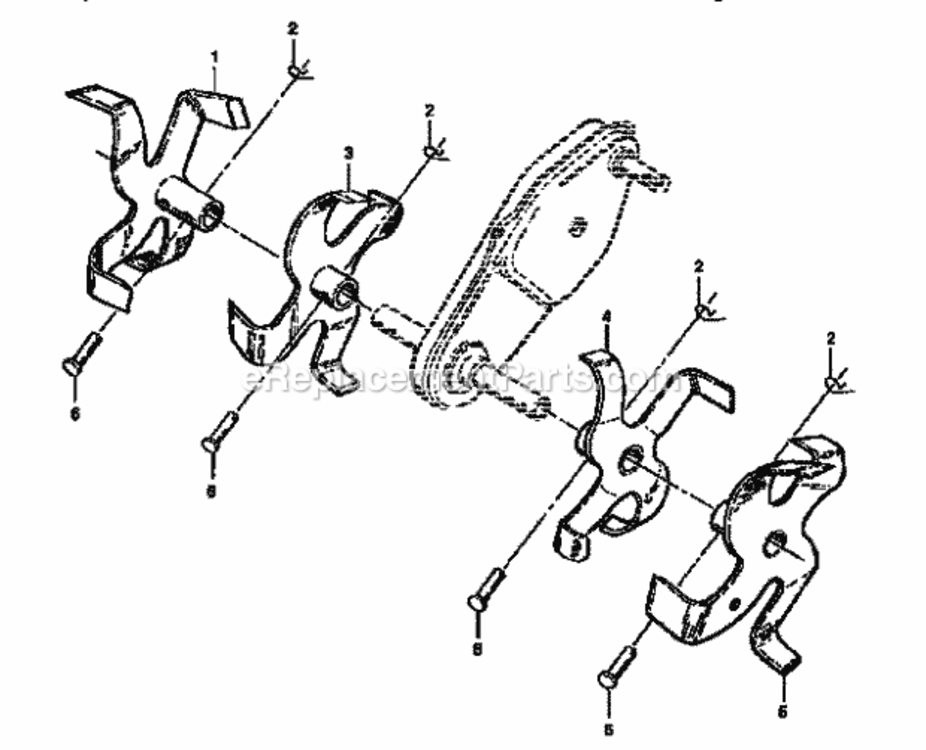 Page C Diagram and Parts List for 917295352  Craftsman Tiller