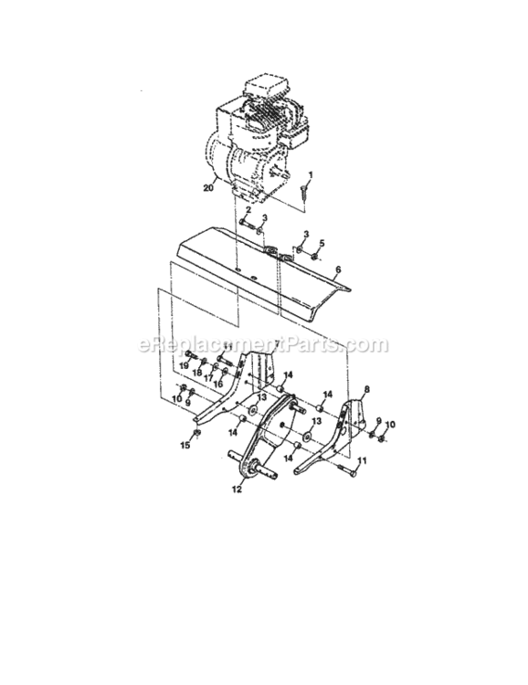 Page E Diagram and Parts List for 917295450  Craftsman Tiller